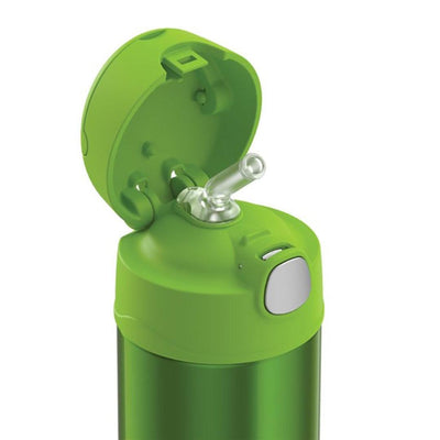 Garrafa Térmica Infantil Thermos Funtainer Verde 355ML - Material Higiênico